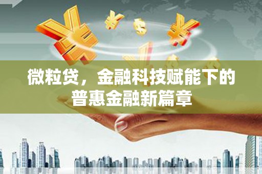 上甘岭微粒贷，金融科技赋能下的普惠金融新篇章