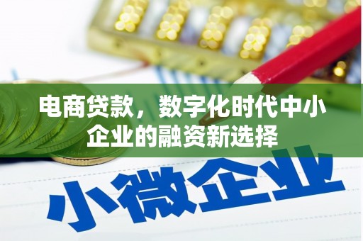 清河电商贷款，数字化时代中小企业的融资新选择