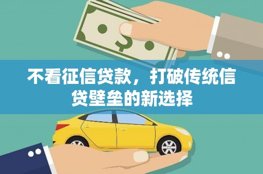 特克斯不看征信贷款，打破传统信贷壁垒的新选择