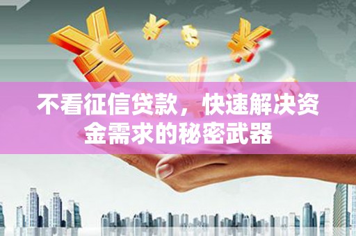 北仑不看征信贷款，快速解决资金需求的秘密武器