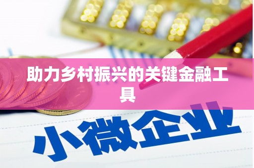 港南助力乡村振兴的关键金融工具