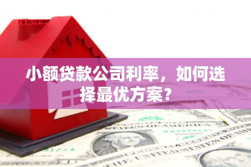 福清小额贷款公司利率，如何选择最优方案？