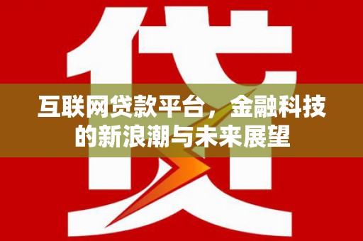 桃江互联网贷款平台，金融科技的新浪潮与未来展望