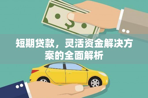 大通短期贷款，灵活资金解决方案的全面解析