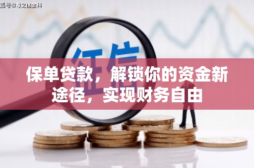 峨边保单贷款，解锁你的资金新途径，实现财务自由